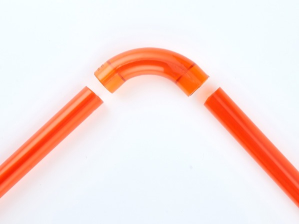 PVC紅藍透明上牆彎