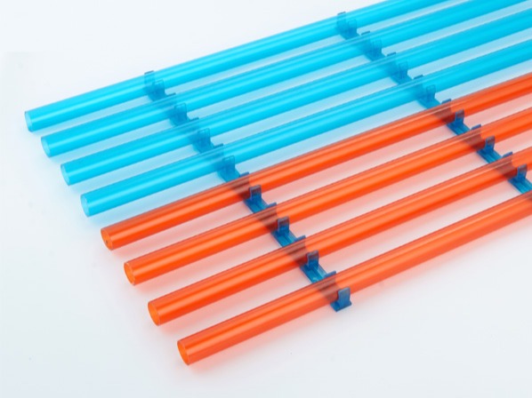 PVC紅藍透明(míng)地麵連排管(guǎn)夾 PVC紅(hóng)藍透明地麵連排管夾