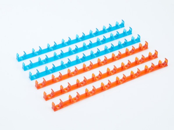 PVC紅藍透明地麵連排管夾 PVC紅藍(lán)透明地麵連排管夾
